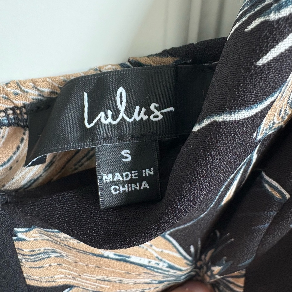 Lulu's Black Floral High Low Maxi Dress | Small - Picture 8 of 9